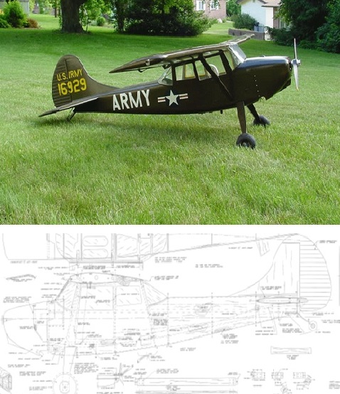 Vailly Cessna L-19 Plan 1/3 Scale
