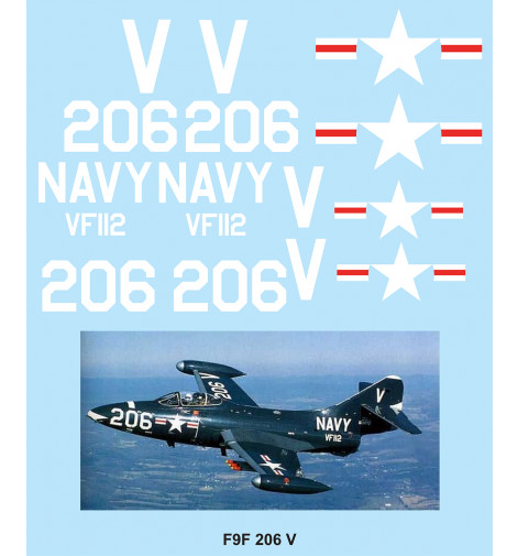 F9F Panther 206 (No Nose art) Vinyl Graphics