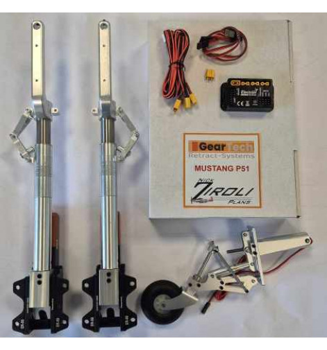 Mustang P-51D Zirroli landing gear- Geartech replacement for ROBART