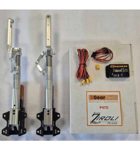Thunderbolt P-47D  70" Zirroli landing gear- Geartech replacement for ROBART