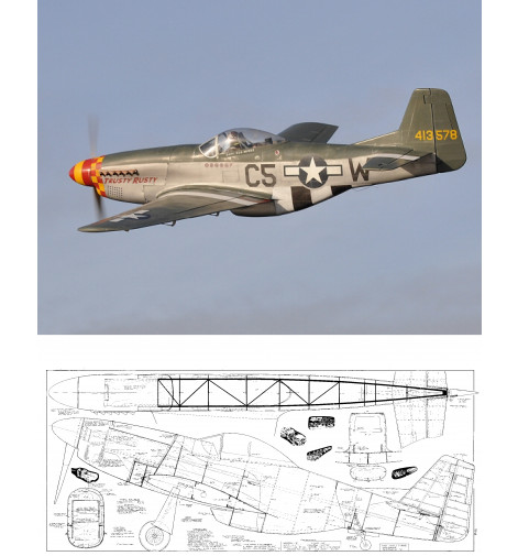 1/12 Scale North American WW-II P-51D Mustang  Plans,Templates,Instructions 37ws