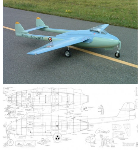 Sterner 1/6 Scale De Havilland DH.100 Vampire Plan