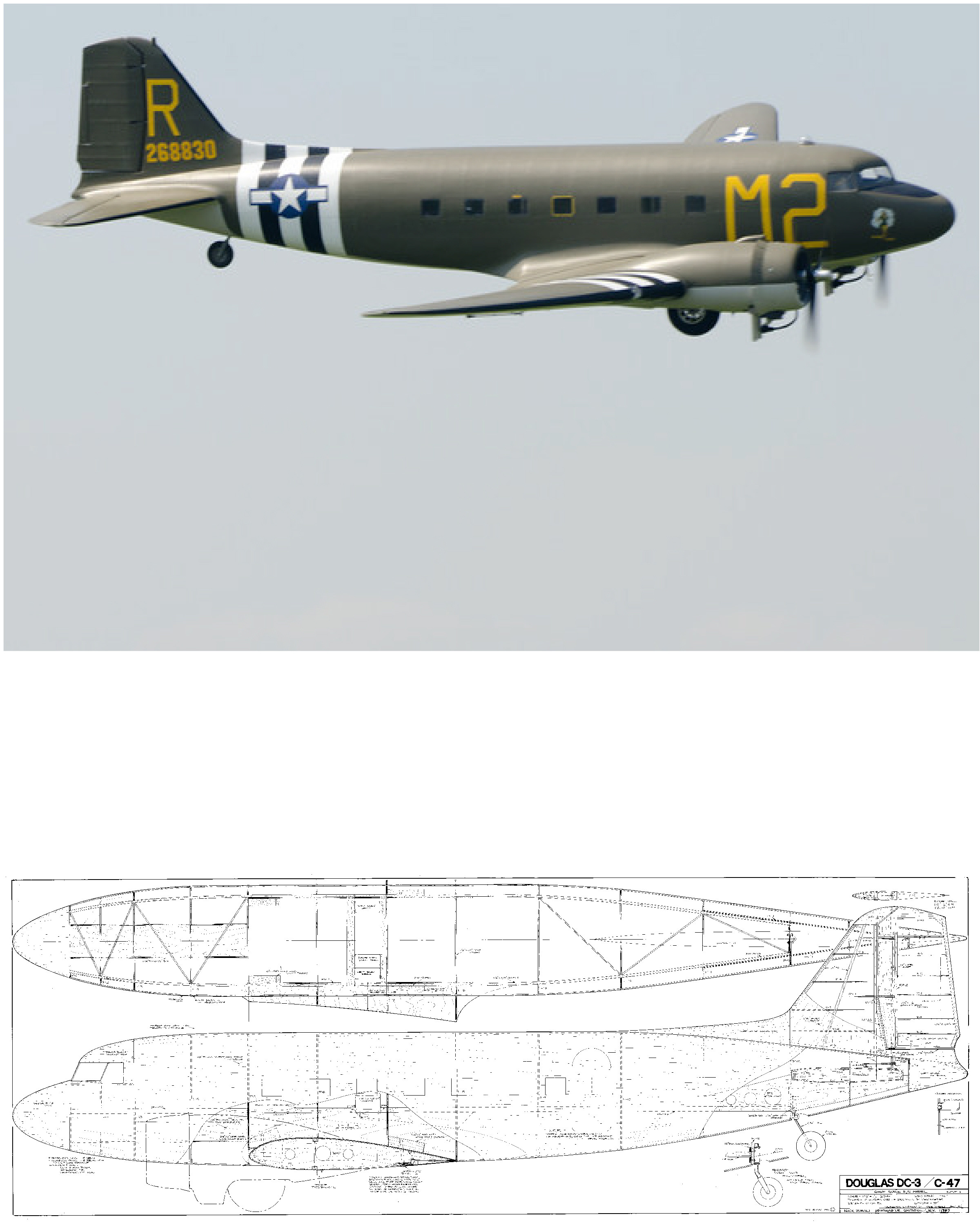 Douglas DC-3 Display Model Balsa Aircraft Kit 900mm Wingspan from Guillow's