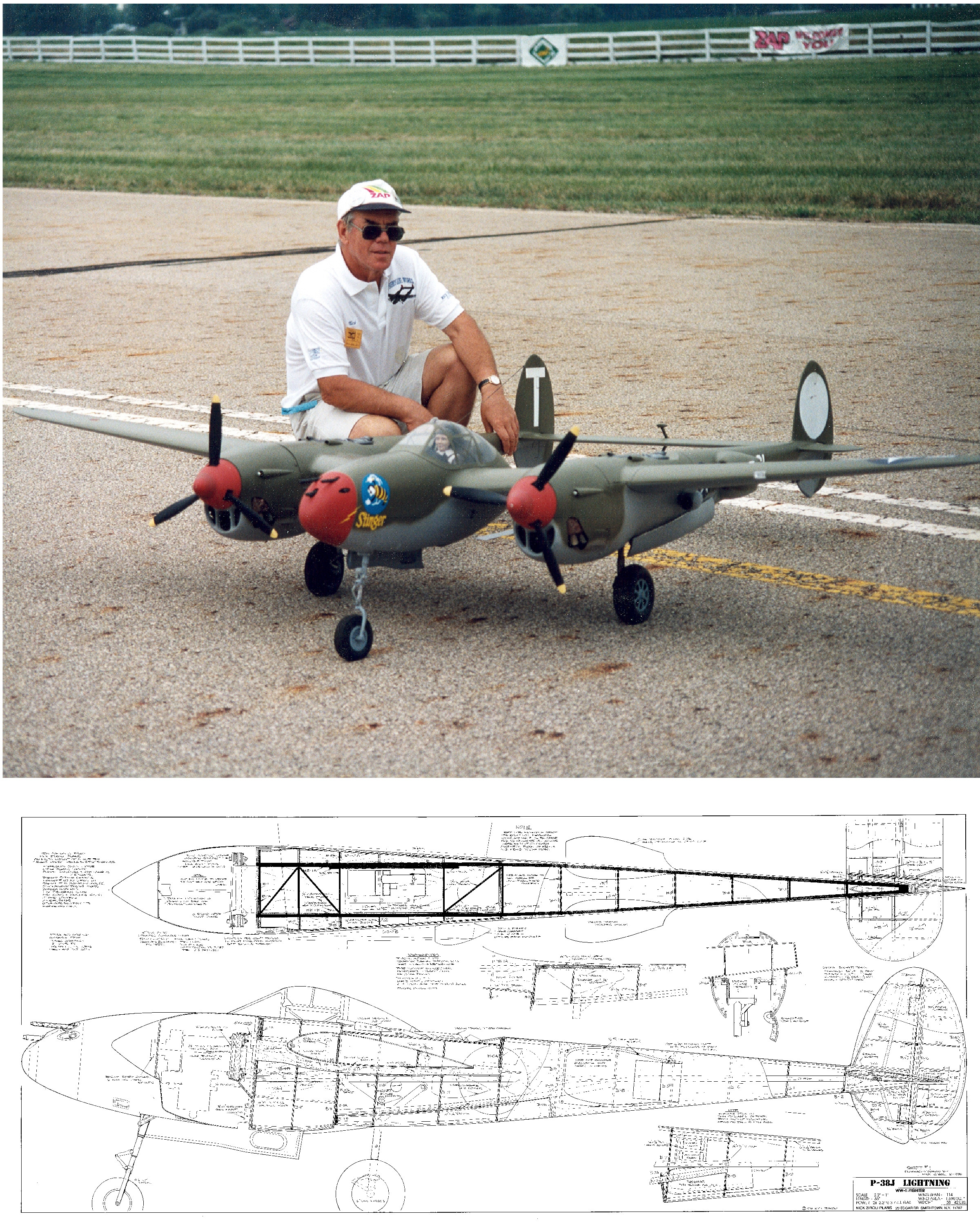 P-38 Lightning Plan - Nick Ziroli Scale Plans