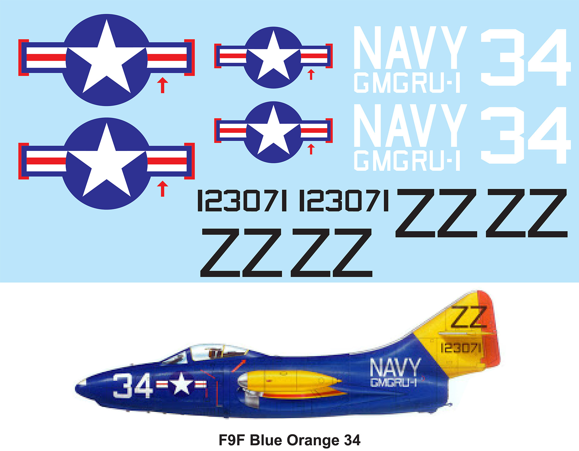 F9F Panther Navy Blue Yellow