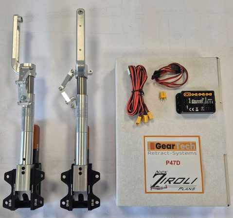 Thunderbolt P-47D  70" Zirroli landing gear- Geartech replacement for ROBART