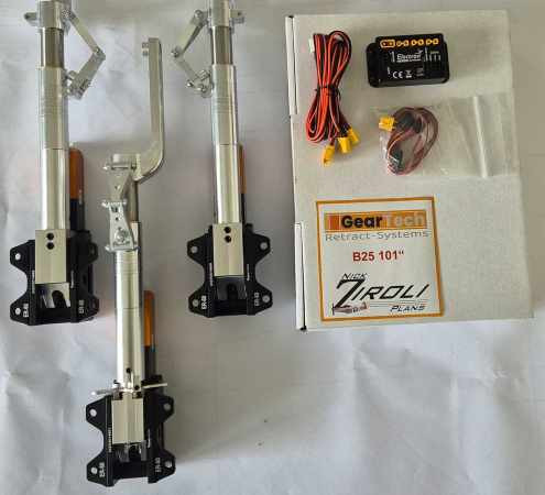 B25 2900mm 118" Ziroli retractable landing gear - Geartech replacement for ROBART