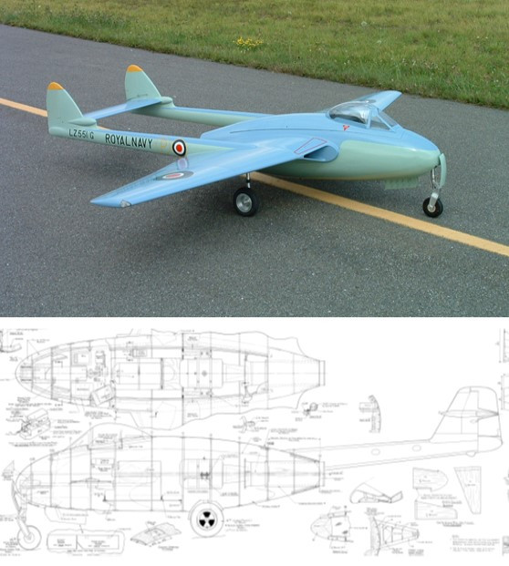 Sterner 1/5 Scale De Havilland DH.100 Vampire Plan