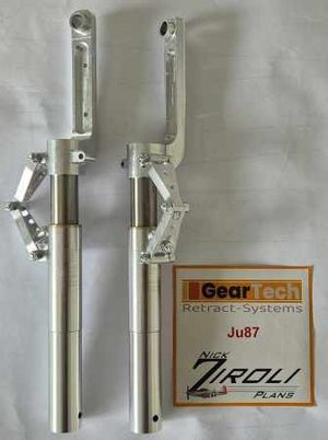 Junkers Ju87 Ziroli landing gear - Geartech replacement for ROBART