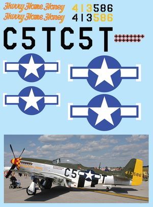 P-51D Mustang ("Hurry Home Honey") Vinyl Graphics