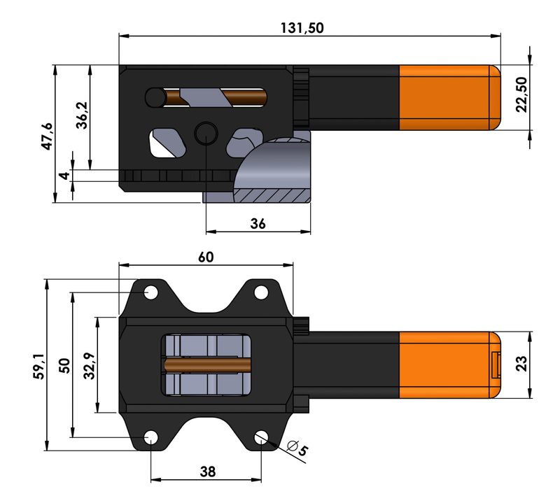 Hurricane Vailly Aviation retractable landing gear - Geartech replacement for ROBART