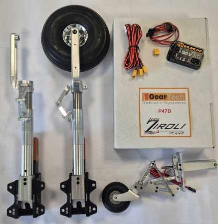 Thunderbolt P-47D  70" Zirroli landing gear- Geartech replacement for ROBART