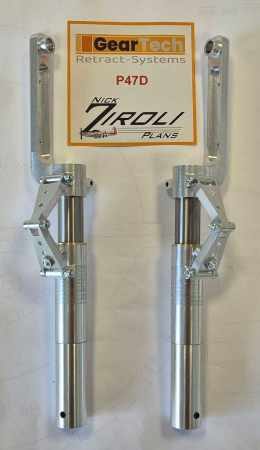 Thunderbolt P-47D  70" Zirroli landing gear- Geartech replacement for ROBART