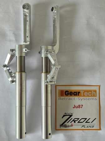 Junkers Ju87 Ziroli landing gear - Geartech replacement for ROBART