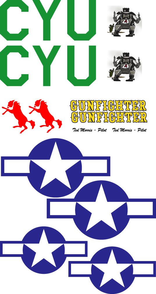 P-51 Mustang "Gunfighter" Vinyl Graphics