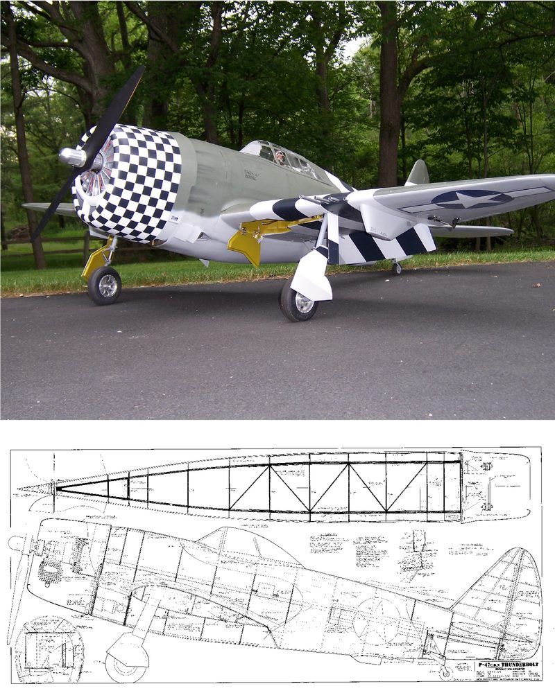 P-47 Thunderbolt 70" Plan