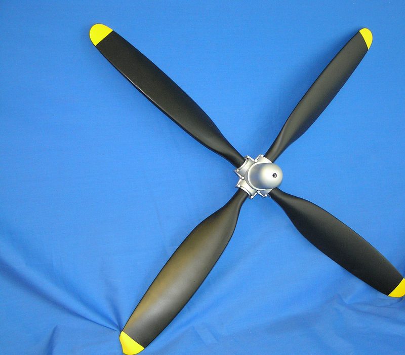 Hamilton Standard Scale Static Propeller 4-Blade (Non-Painted)