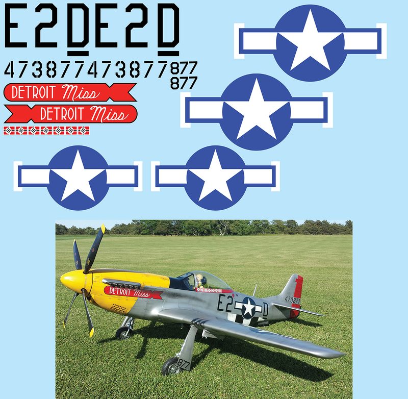 P-51D Mustang ("Detroit Miss") Vinyl Graphics