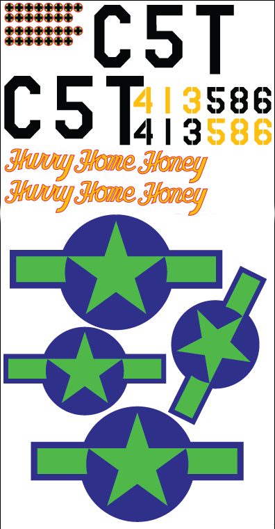 P-51D Mustang ("Hurry Home Honey") Vinyl Graphics