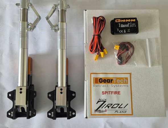 Spitfire Ziroli retractable landing gear - Geartech replacement for ROBART