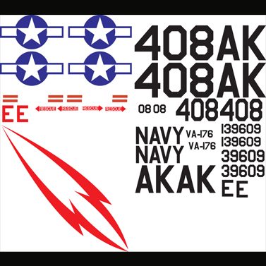 AD-1 Skyraider (Lightning Bolt) Vinyl Graphic