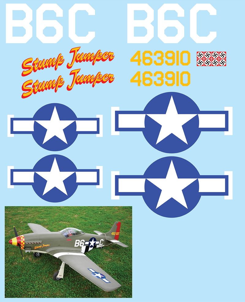 P-51D Mustang ("Stump Jumper") Vinyl Graphics