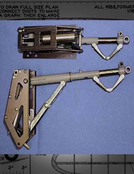  Curtiss P40 Ziroli landing gear - Geartech replacement for ROBART