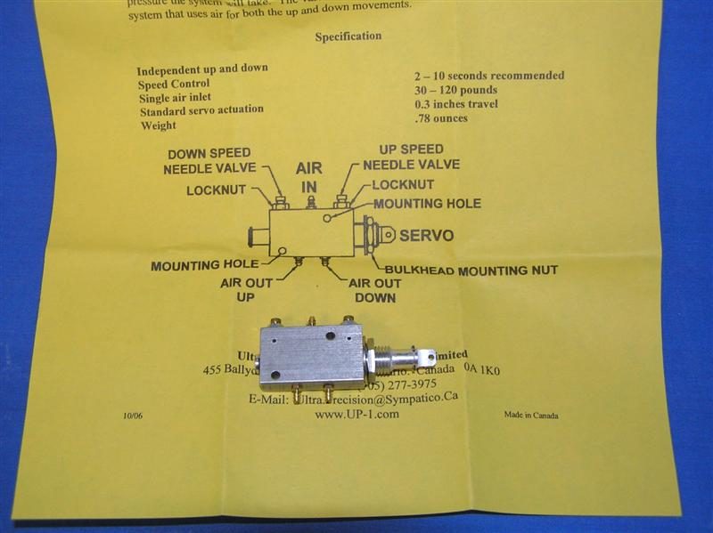 Ultra Precision UP-8 Retract Control Valve