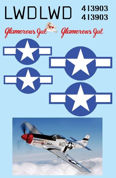 P-51D Mustang ("Glamorous Gal") Vinyl Graphics